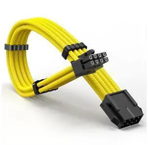 GPU 8Pin (6+2) Extension Cable 30cm Male to Female, 18AWG Tinned Copper, Color Nylon Braided, ATX PSU Power Cord for Graphics Cards (Yellow) GPU 8Pin (6+2) Extension Cable 30cm Male to Female, 18AWG Tinned Copper, Color Nylon Braided, ATX PSU Power Cord for Graphics Cards (Yellow)