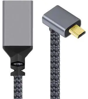 CY Micro HDMI to HDMI Cable,Micro HDMI 1.4 Male to HDMI Female 4K Extension Cable 90 Degree UP Angled CY Micro HDMI to HDMI Cable,Micro HDMI 1.4 Male to HDMI Female 4K Extension Cable 90 Degree UP Angled
