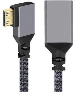 CY Mini HDMI to HDMI Cable,Mini HDMI 1.4 Male to HDMI Female 4K Extension Cable 90 Degree Right Angled CY Mini HDMI to HDMI Cable,Mini HDMI 1.4 Male to HDMI Female 4K Extension Cable 90 Degree Right Angled