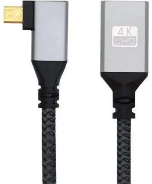 CY Micro HDMI to HDMI Cable,Micro HDMI 1.4 Male to HDMI Female 4K Extension Cable 90 Degree Right Angled CY Micro HDMI to HDMI Cable,Micro HDMI 1.4 Male to HDMI Female 4K Extension Cable 90 Degree Right Angled