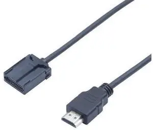 EM Rear Plug to AM 1.4 Cable Male to Male Automotive HD Connection Compatible with HDMI 2.0 \u2013 4K Ultra HD High-Speed Car Display Cable, Shockproof Copper Wire (1m) EM Rear Plug to AM 1.4 Cable Male to Male Automotive HD Connection Compatible with HDMI 2.0 \u2013 4K Ultra HD High-Speed Car Display Cable, Shockproof Copper Wire (1m)