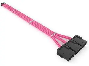 PCIe 5.0 12+4Pin to 3× PCIe 8Pin GPU Power Cable, Nylon Braided Extension Cord, 18AWG, 340mm/13.38in, Compatible with RTX 3090Ti & RTX 40 Series Graphics Cards (Pink) PCIe 5.0 12+4Pin to 3× PCIe 8Pin GPU Power Cable, Nylon Braided Extension Cord, 18AWG, 340mm/13.38in, Compatible with RTX 3090Ti & RTX 40 Series Graphics Cards (Pink)