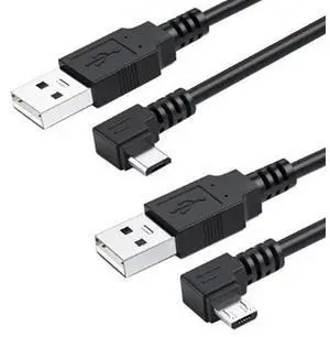 2 Pack USB to Micro USB Cable,USB 2.0 Male to Micro USB 5Pin Male 90 Degree Angled Charge Data Transfer Extension Cable 1.0M 2 Pack USB to Micro USB Cable,USB 2.0 Male to Micro USB 5Pin Male 90 Degree Angled Charge Data Transfer Extension Cable 1.0M