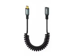 USB C to C Coiled Cable USB 3.2 Type C Male to Female 20Gbps PD 100W 8K@60Hz Data Fast Charging Cable 6ft USB C to C Coiled Cable USB 3.2 Type C Male to Female 20Gbps PD 100W 8K@60Hz Data Fast Charging Cable 6ft