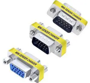 DTECH 3-Pack VGA Connector Female to Female Gender Changer Male to Female Adapter, Male to Male Coupler DTECH 3-Pack VGA Connector Female to Female Gender Changer Male to Female Adapter, Male to Male Coupler