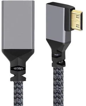 CY Mini HDMI to HDMI Cable,Mini HDMI 1.4 Male to HDMI Female 4K Extension Cable 90 Degree Left Angled CY Mini HDMI to HDMI Cable,Mini HDMI 1.4 Male to HDMI Female 4K Extension Cable 90 Degree Left Angled