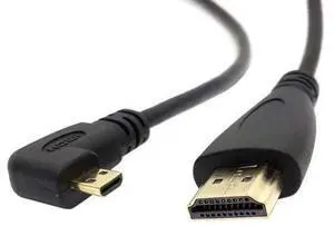 HDMI Male to Micro HDMI Male 90 Degree Left Angled HDTV Cable for Cell Phone & Tablet & Camera 1.5M HDMI Male to Micro HDMI Male 90 Degree Left Angled HDTV Cable for Cell Phone & Tablet & Camera 1.5M
