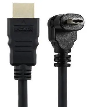 HDMI Male to Micro HDMI Male 90 Degree UP Angled HDTV Cable 50cm for Cell Phone & Tablet HDMI Male to Micro HDMI Male 90 Degree UP Angled HDTV Cable 50cm for Cell Phone & Tablet