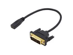 Micro HDMI to DVI Cable Micro HDMI 1.4 Female to DVI 24+1 Male Adapter Cable for Computer HDTV Graphics Card UHD Micro HDMI to DVI Cable Micro HDMI 1.4 Female to DVI 24+1 Male Adapter Cable for Computer HDTV Graphics Card UHD