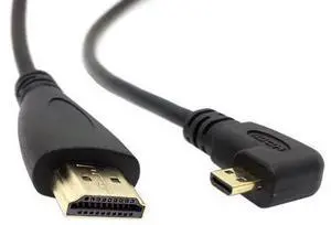 HDMI Male to Micro HDMI Male 90 Degree Right Angled HDTV Cable 50cm for Cell Phone & Tablet HDMI Male to Micro HDMI Male 90 Degree Right Angled HDTV Cable 50cm for Cell Phone & Tablet