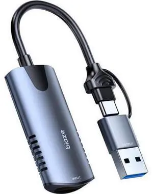 Video Capture Card, 4K HDMI to USB/USB C Capture Card 1080P 30FPS Video Capture Device for Streaming Game Recording Compatible with PS5, Switch, Laptop, Camera, OBS Video Capture Card, 4K HDMI to USB/USB C Capture Card 1080P 30FPS Video Capture Device for Streaming Game Recording Compatible with PS5, Switch, Laptop, Camera, OBS