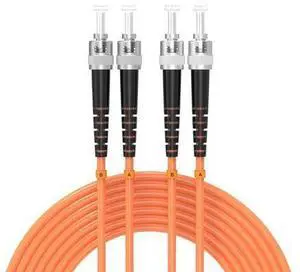 7.5Meters 25ft ST/UPC-ST/UPC Multi-Mode Fiber Optic Cable ST to ST OM1 Jumper Optical Patch Cord Duplex 62.5/125um Orange ST-ST 7.5Meters 25ft ST/UPC-ST/UPC Multi-Mode Fiber Optic Cable ST to ST OM1 Jumper Optical Patch Cord Duplex 62.5/125um Orange ST-ST