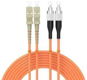 15Meters 50ft SC/UPC-FC/UPC Multi-Mode Fiber Optic Cable SC to FC OM1 Jumper Optical Patch Cord Duplex 62.5/125um Orange SC-FC 15Meters 50ft SC/UPC-FC/UPC Multi-Mode Fiber Optic Cable SC to FC OM1 Jumper Optical Patch Cord Duplex 62.5/125um Orange SC-FC