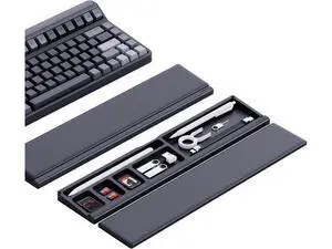 Keyboard Wrist Rest Pad Support with Desktop Partition Storage Case, Ergonomic Soft Memory Foam, Anti-Slip Rubber Base for Computer Keyboard, Laptop, Office, Home (Black) Keyboard Wrist Rest Pad Support with Desktop Partition Storage Case, Ergonomic Soft Memory Foam, Anti-Slip Rubber Base for Computer Keyboard, Laptop, Office, Home (Black)