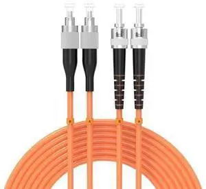 20Meters 65ft FC/UPC-ST/UPC Multi-Mode Fiber Optic Cable FC to ST OM1 Jumper Optical Patch Cord Duplex 62.5/125um Orange FC-ST 20Meters 65ft FC/UPC-ST/UPC Multi-Mode Fiber Optic Cable FC to ST OM1 Jumper Optical Patch Cord Duplex 62.5/125um Orange FC-ST