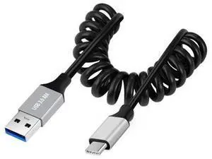 USB 3.0 Coiled Cable,USB 3.0 Male to USB C Male High Speed Data Transfer Charging Cable 3.28FT for Phone/Laptop/USB Flash Drive USB 3.0 Coiled Cable,USB 3.0 Male to USB C Male High Speed Data Transfer Charging Cable 3.28FT for Phone/Laptop/USB Flash Drive