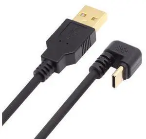 USB2.0 Type-A to Type C USB-C Male to Male Power Data Cable 5Gbps USB-C Opposite U Shape Back Angled USB2.0 Type-A to Type C USB-C Male to Male Power Data Cable 5Gbps USB-C Opposite U Shape Back Angled