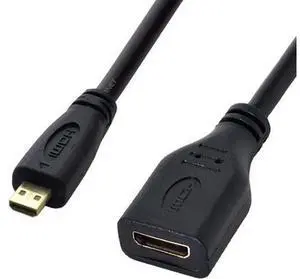 Micro HDMI Male to Mini HDMI Female 1.4 HDTV Extension Cable for Laptop PC HDTV Micro HDMI Male to Mini HDMI Female 1.4 HDTV Extension Cable for Laptop PC HDTV