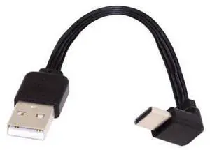 USB C Short Flat Cable, USB 2.0 Type A Male to USB C Male 90 Degree UP Angled 4 Wires 5V 2A Charge Data Extension Silicone Cable 4 Wires 30AWG 13cm USB C Short Flat Cable, USB 2.0 Type A Male to USB C Male 90 Degree UP Angled 4 Wires 5V 2A Charge Data Extension Silicone Cable 4 Wires 30AWG 13cm