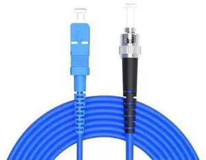 VoltSync 50Meters, SC to ST, Armored Single Mode Simplex Fiber Optic Cables SC-ST Patch Cord Jumper SM SX 165FT Blue VoltSync 50Meters, SC to ST, Armored Single Mode Simplex Fiber Optic Cables SC-ST Patch Cord Jumper SM SX 165FT Blue