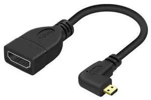 Micro HDMI Male to HDMI Female 4K60hz HDTV 90 Degree Left Angled Cable Adapter for Displays Monitor Camera 10cm Micro HDMI Male to HDMI Female 4K60hz HDTV 90 Degree Left Angled Cable Adapter for Displays Monitor Camera 10cm