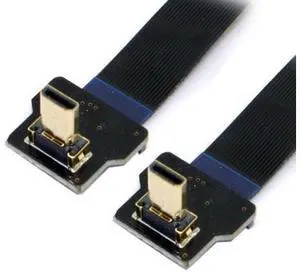 CYFPV Micro HDMI Male to Male Extension FPC Flat Cable 1080P 90 Degree UP Angled 0.2M CYFPV Micro HDMI Male to Male Extension FPC Flat Cable 1080P 90 Degree UP Angled 0.2M