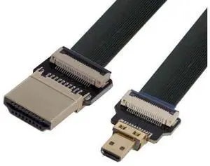 CYFPV Micro HDMI to HDMI Male Extension FPC Flat Cable 1080P for FPV HDTV Multicopter Aerial Photography 0.5M CYFPV Micro HDMI to HDMI Male Extension FPC Flat Cable 1080P for FPV HDTV Multicopter Aerial Photography 0.5M
