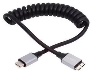 Cable USB-C Type-C Host to Micro-USB3.0 Male OTG Stretch Coiled Cable 100cm Extension 5Gbps for Disk Phone Camera Data Cable USB-C Type-C Host to Micro-USB3.0 Male OTG Stretch Coiled Cable 100cm Extension 5Gbps for Disk Phone Camera Data