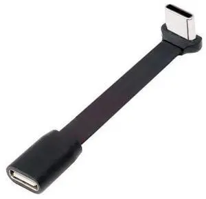 Cable Ultra Slim Flat USB-C Type-C Male to Female Extension Power USB2.0 Data Cable 90 Degree Up Down Angled 65W Fast Charge for Laptop Tablet Phone Cable Ultra Slim Flat USB-C Type-C Male to Female Extension Power USB2.0 Data Cable 90 Degree Up Down Angled 65W Fast Charge for Laptop Tablet Phone
