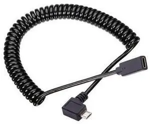 Micro USB Coiled Stretch Cable Micro USB Male to USB C Female Power Data Extension Cable for Keyboard Mouse Micro USB Coiled Stretch Cable Micro USB Male to USB C Female Power Data Extension Cable for Keyboard Mouse