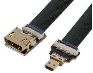 CYFPV Micro HDMI to HDMI Female Extension FPC Flat Cable 1080P for FPV HDTV Multicopter Aerial Photography 0.5M CYFPV Micro HDMI to HDMI Female Extension FPC Flat Cable 1080P for FPV HDTV Multicopter Aerial Photography 0.5M