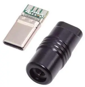 USB C DIY Connector Aluminum Alloy USB 3.0 Type C Male Plug Port Repair Replacement Solder Adapter for OD 4.0-6.0mm Cable Black USB C DIY Connector Aluminum Alloy USB 3.0 Type C Male Plug Port Repair Replacement Solder Adapter for OD 4.0-6.0mm Cable Black