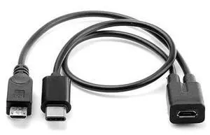 Micro USB Y Splitter Cable,Micro USB 1 to 2 USB C/Micro USB Charging Extension Cable Supports Charging Two Devices at The Same Time Micro USB Y Splitter Cable,Micro USB 1 to 2 USB C/Micro USB Charging Extension Cable Supports Charging Two Devices at The Same Time
