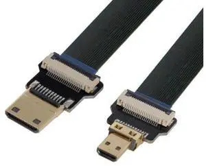 CYFPV Micro HDMI to Mini HDMI Extension FPC Flat Cable 1080P for FPV HDTV Multicopter Aerial Photography 0.5M CYFPV Micro HDMI to Mini HDMI Extension FPC Flat Cable 1080P for FPV HDTV Multicopter Aerial Photography 0.5M