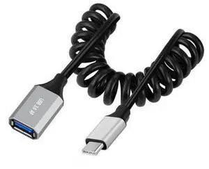 USB 3.0 Coiled Cable,USB C Male to USB 3.0 Female High Speed Data Transfer Charging Cable 3.28FT for Phone/Laptop/USB Flash Drive USB 3.0 Coiled Cable,USB C Male to USB 3.0 Female High Speed Data Transfer Charging Cable 3.28FT for Phone/Laptop/USB Flash Drive