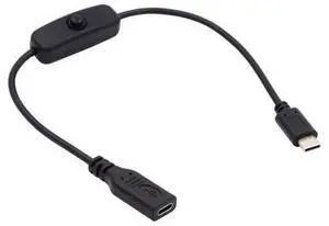 USB-C Cable with On Off Power Switch Button USB Type C Male to Female for Laptop Keyboard Raspberry Pi 4B USB-C Cable with On Off Power Switch Button USB Type C Male to Female for Laptop Keyboard Raspberry Pi 4B