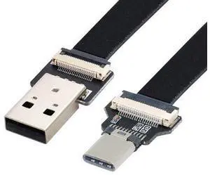 USB C Flat Cable USB 2.0 Male to USB C Male Ribbon Flex Extension Cable Adapter 0.5M USB C Flat Cable USB 2.0 Male to USB C Male Ribbon Flex Extension Cable Adapter 0.5M