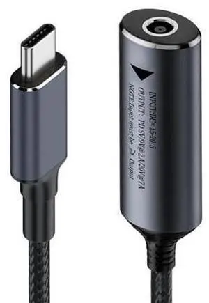 Cable DC Jack 4.5X3.0mm Input to USB-C Type-C Power 140W Charge Cable for Laptop Phone PD9V 5V 20V Cable DC Jack 4.5X3.0mm Input to USB-C Type-C Power 140W Charge Cable for Laptop Phone PD9V 5V 20V