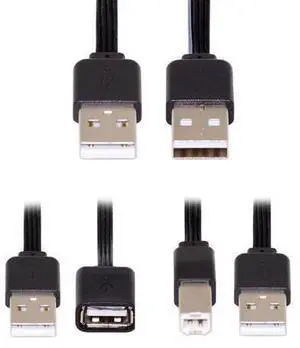 USB 2.0 Cable USB 2.0 Type A to Type A B Extension Data Flat Slim Cable for Printer Disk & Phone 13cm 3Pcs/Set USB 2.0 Cable USB 2.0 Type A to Type A B Extension Data Flat Slim Cable for Printer Disk & Phone 13cm 3Pcs/Set