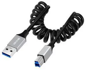 USB 3.0 Coiled Cable,USB 3.0 A Male to B Male High Speed Data Transfer Charging Cable 3.28FT for Phone/Laptop/USB Flash Drive USB 3.0 Coiled Cable,USB 3.0 A Male to B Male High Speed Data Transfer Charging Cable 3.28FT for Phone/Laptop/USB Flash Drive