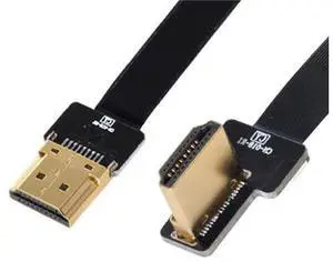 CYFPV HDMI Type A Male to Male HDTV FPC Flat Cable for FPV HDTV Multicopter Aerial Photography 90 Degree Right Angled 0.2M CYFPV HDMI Type A Male to Male HDTV FPC Flat Cable for FPV HDTV Multicopter Aerial Photography 90 Degree Right Angled 0.2M