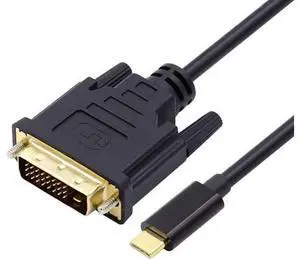 USB 3.1 Type C USB-C Source to DVI 1080P 60hz Displays Male Monitor Cable for Laptop 1.8m USB 3.1 Type C USB-C Source to DVI 1080P 60hz Displays Male Monitor Cable for Laptop 1.8m