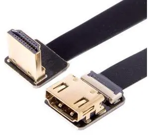 CYFPV HDMI Male to Female FPC Flat Extension Cable for Camera HDTV Multicopter Aerial Photography 90 Degree Down Angled 0.5M CYFPV HDMI Male to Female FPC Flat Extension Cable for Camera HDTV Multicopter Aerial Photography 90 Degree Down Angled 0.5M