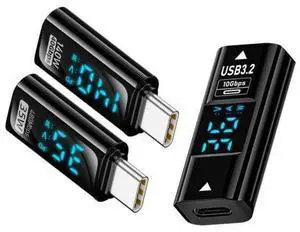 Adapter 3pcs/lot Type-C Smart LED Display USB-C Female to USB Type-A 8P Adapter Data Current Voltage Fast Charging Monitoring Display Tester Detector Adapter 3pcs/lot Type-C Smart LED Display USB-C Female to USB Type-A 8P Adapter Data Current Voltage Fast Charging Monitoring Display Tester Detector