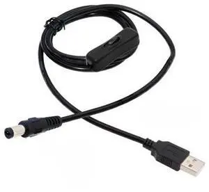USB Power Switch Extension Cable USB 2.0 Male to DC 5.5x2.1mm Male with On/Off Power Switch Button DC 5V Power Extension Cable 1.0M USB Power Switch Extension Cable USB 2.0 Male to DC 5.5x2.1mm Male with On/Off Power Switch Button DC 5V Power Extension Cable 1.0M