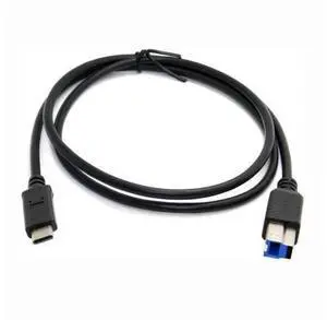 100cm USB-C USB 3.1 Type C Male Connector to USB Standard B Male Data Cable for Mac & Laptop Black 100cm USB-C USB 3.1 Type C Male Connector to USB Standard B Male Data Cable for Mac & Laptop Black