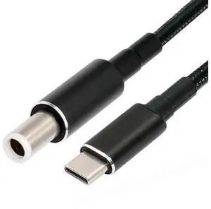 USB-C 100W 20V Input to DC 7.4 * 5.0mm PD Power 65W Output Charge Cable Support QC PD Type-C for Laptop (1.8m) USB-C 100W 20V Input to DC 7.4 * 5.0mm PD Power 65W Output Charge Cable Support QC PD Type-C for Laptop (1.8m)