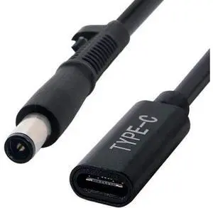 USB-C Type C Female Input to DC 7.4x5.0mm Cable fit for Laptop DC 19.5V USB-C Type C Female Input to DC 7.4x5.0mm Cable fit for Laptop DC 19.5V