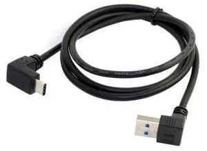 USB C to USB 3.0 90 Degree UP Angled Data Extension Cable for Tablet Mobile Phone Hard Disk Drive USB C to USB 3.0 90 Degree UP Angled Data Extension Cable for Tablet Mobile Phone Hard Disk Drive