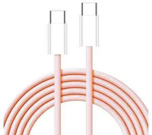 USB-C Type C Male to Male PD 27W 65W Power 480Mbps Data Cable Pink Sleeve for Phone & Tablet & Laptop 20cm USB-C Type C Male to Male PD 27W 65W Power 480Mbps Data Cable Pink Sleeve for Phone & Tablet & Laptop 20cm